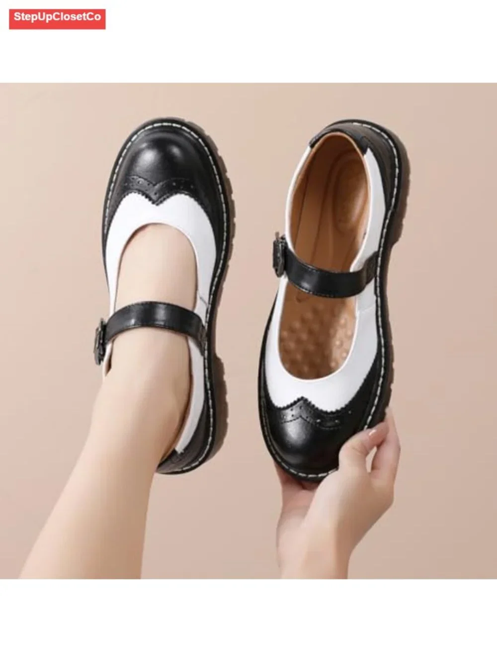 Women's Mary Jane Flats Oxford Shoes Comfort Soft Leather Non-Slip Dressy Casual